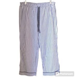 Victoria's Secret Pajama Pants striped metallic thread VS Large